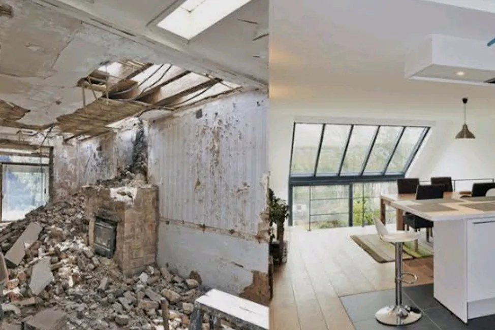 Providing building renovation services